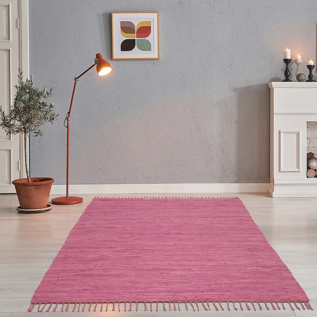 Teppich Happy Cotton Pink/Beere 70 x 140cm | Mehrfarbig
