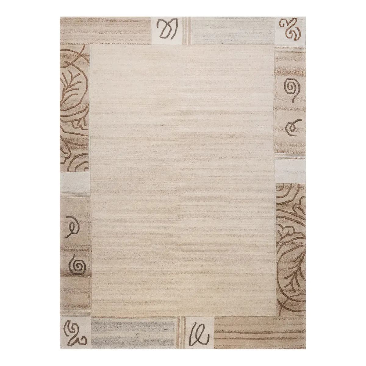 Wollteppich Nakarta 1033 Grau 70 x 140cm Wolle | Grau