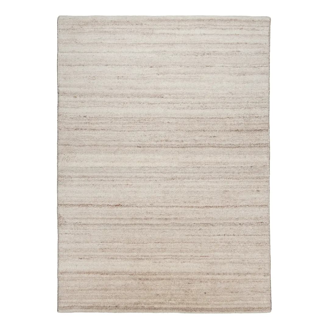 Royal Berber Uni Wollteppich | Beige