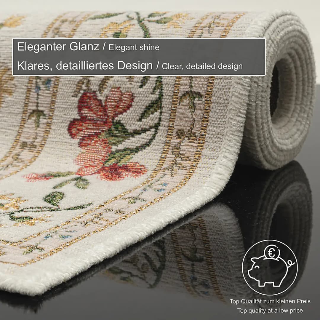 Kurzflorteppich Flomi Sagrini | Beige