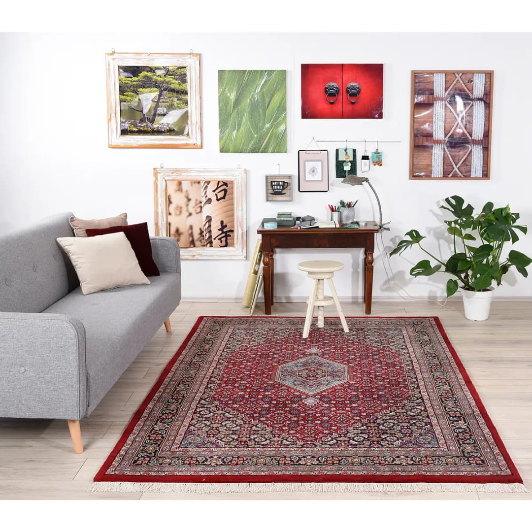 Wollteppich Benares Bidjar | Rot