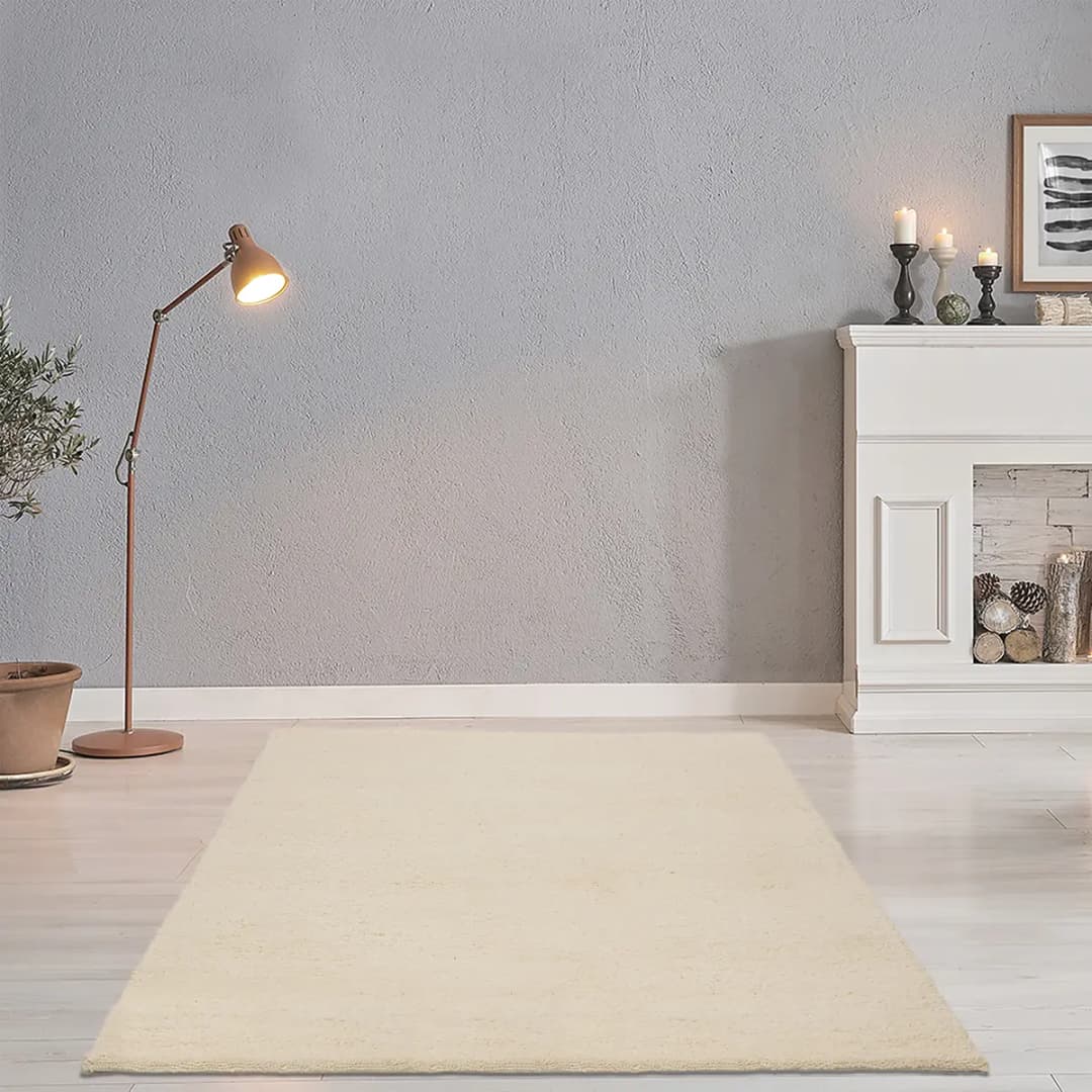 Wollteppich Hadj Weiß/Weiß 170 x 240cm | Weiß