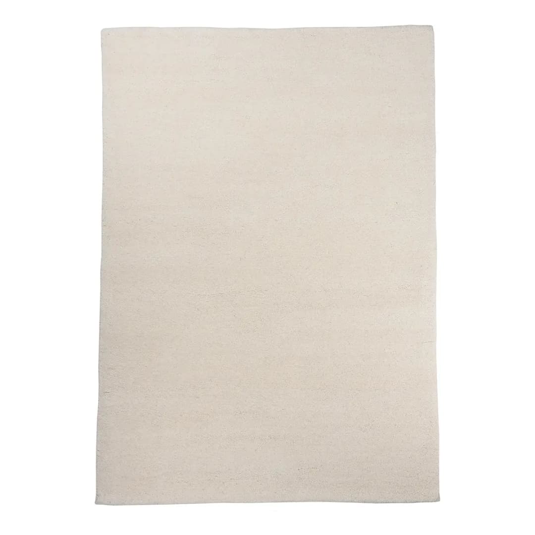Wollteppich Maloronga Uni Weiß/Weiß 170 x 240cm | Weiß