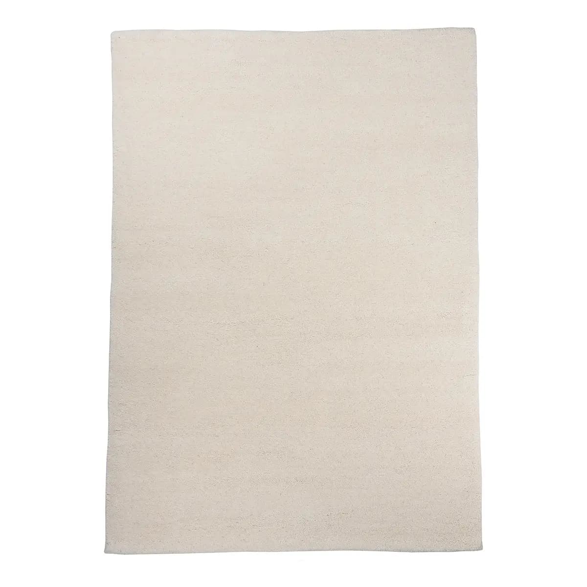 Wollteppich Maloronga Uni Weiß/Weiß 170 x 240cm | Weiß
