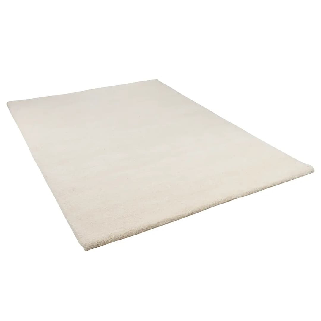 Wollteppich Maloronga Uni Weiß/Weiß 170 x 240cm | Weiß