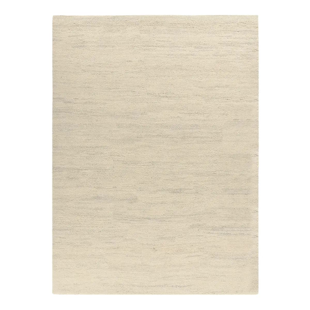 Wollteppich Taza Royal Uni Weiß/Beige | Beige
