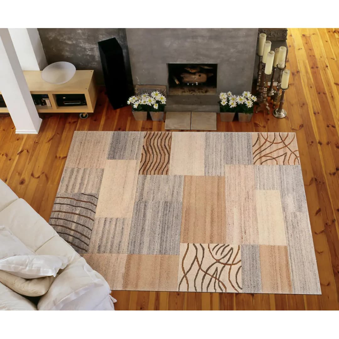 Wollteppich Nakarta 4028 Grau 60 x 90cm | Grau
