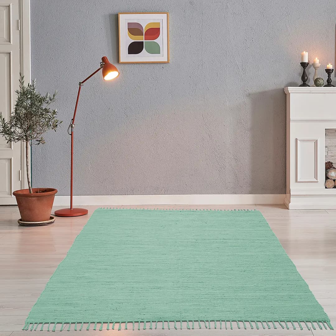 Teppich Happy Cotton Grün/Mint 90 x 160cm | Grün