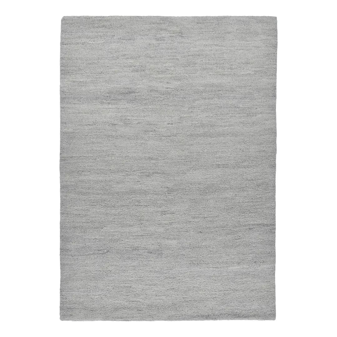 Wollteppich Taza Royal Uni Grau/Sandgrau 170 x 240cm | Grau