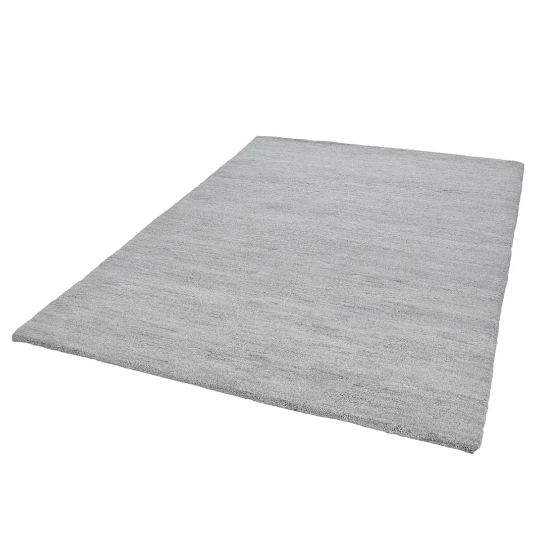 Wollteppich Taza Royal Uni Grau/Sandgrau 170 x 240cm | Grau