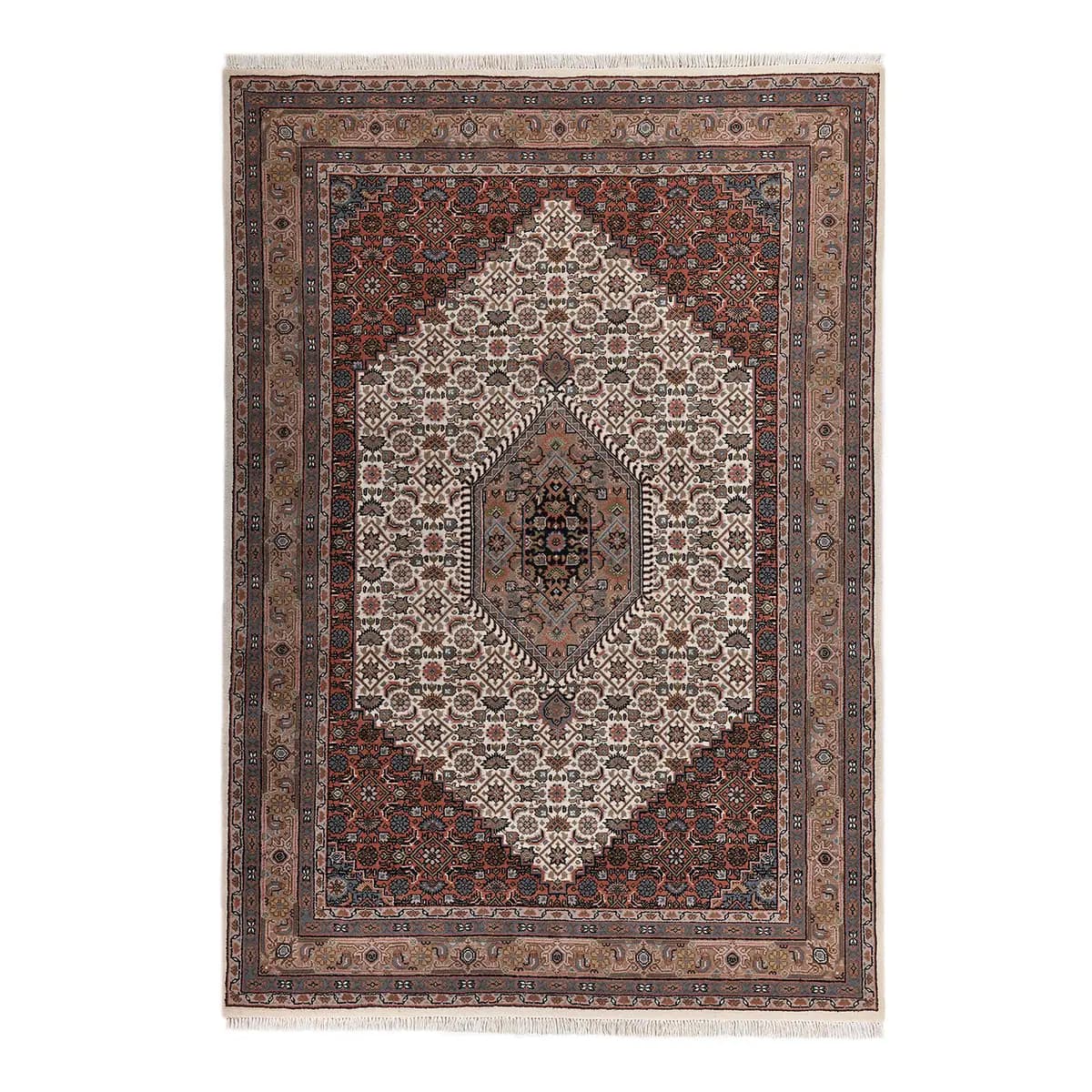 Wollteppich Benares Bidjar | Braun