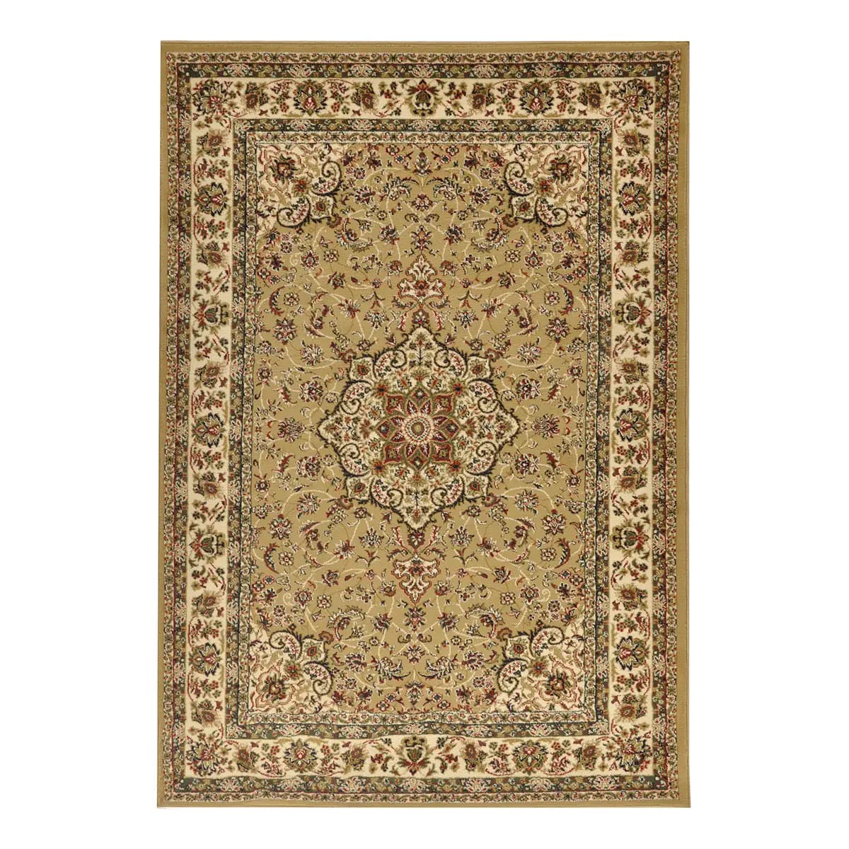 Kurzflorteppich Hamadan | Beige
