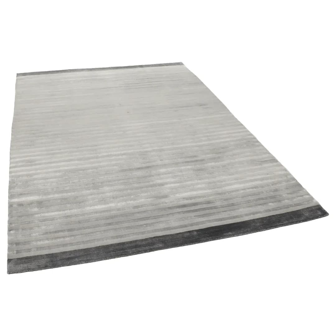 Wollteppich Miami Grau/Grau 70 x 140cm Mischgewebe | Grau