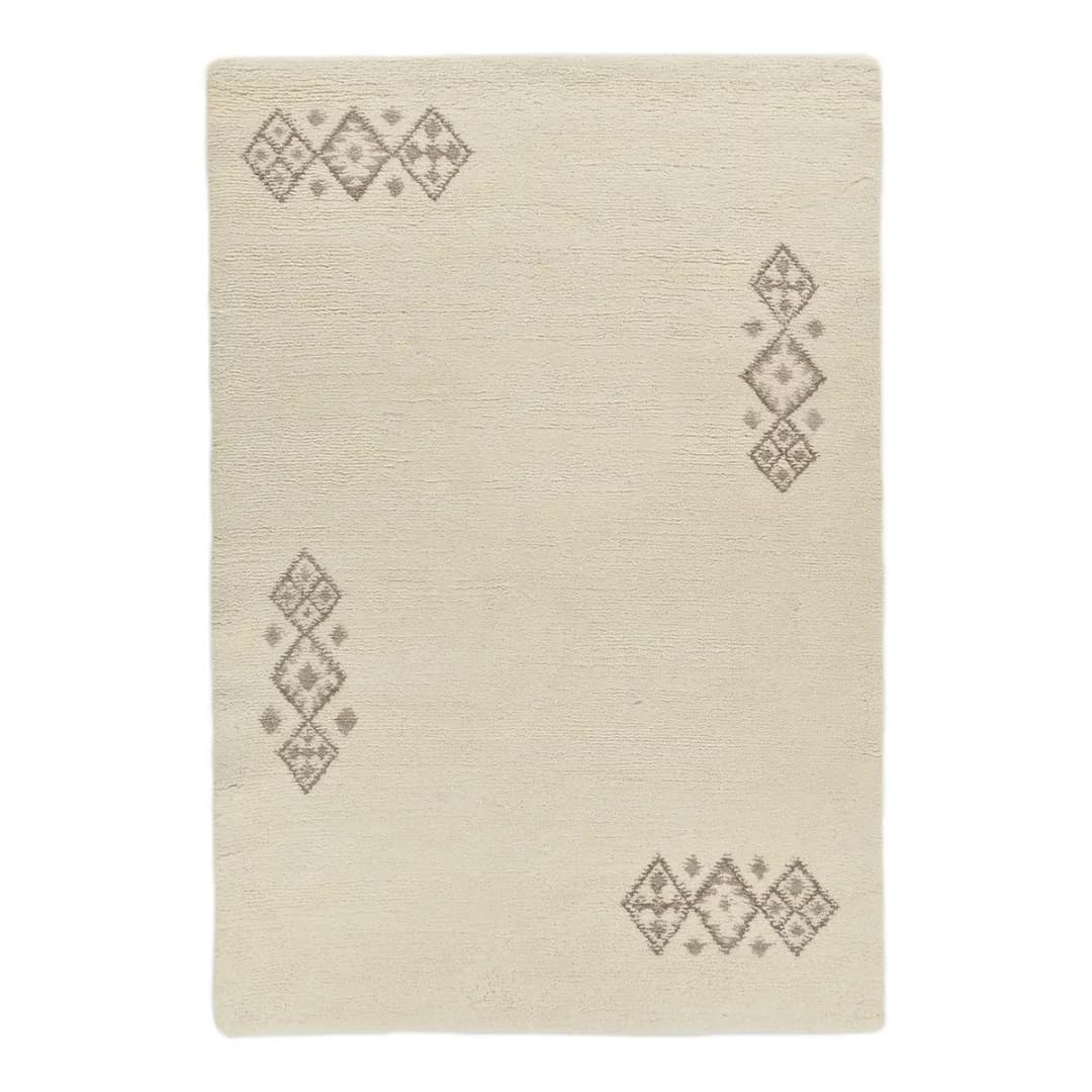 Wollteppich Taza Royal III Weiß 170 x 240cm Wolle | Weiß