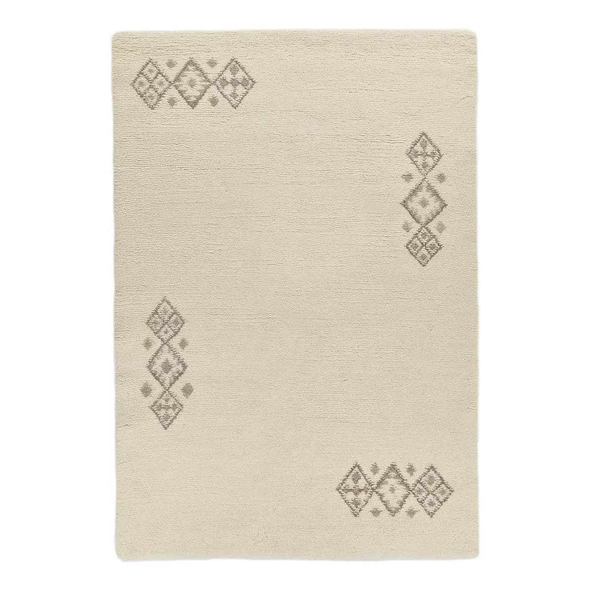 Wollteppich Taza Royal III Weiß 170 x 240cm Wolle | Weiß