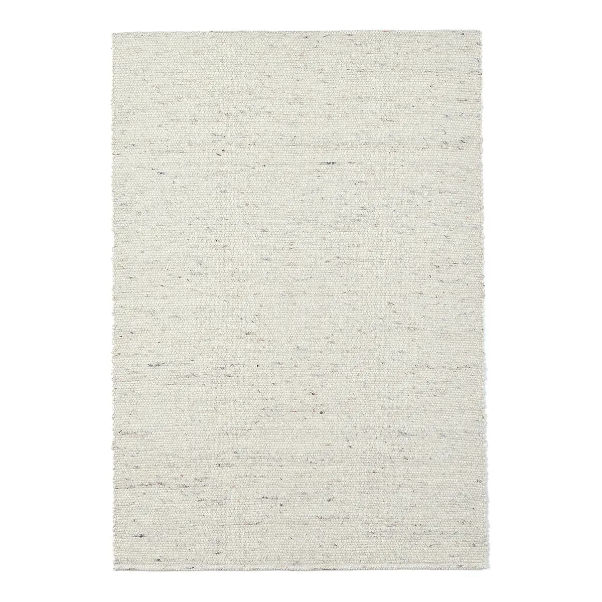 Wollteppich Alm-Glück Weiß/Weiß 120 x 180cm Wolle | Weiß