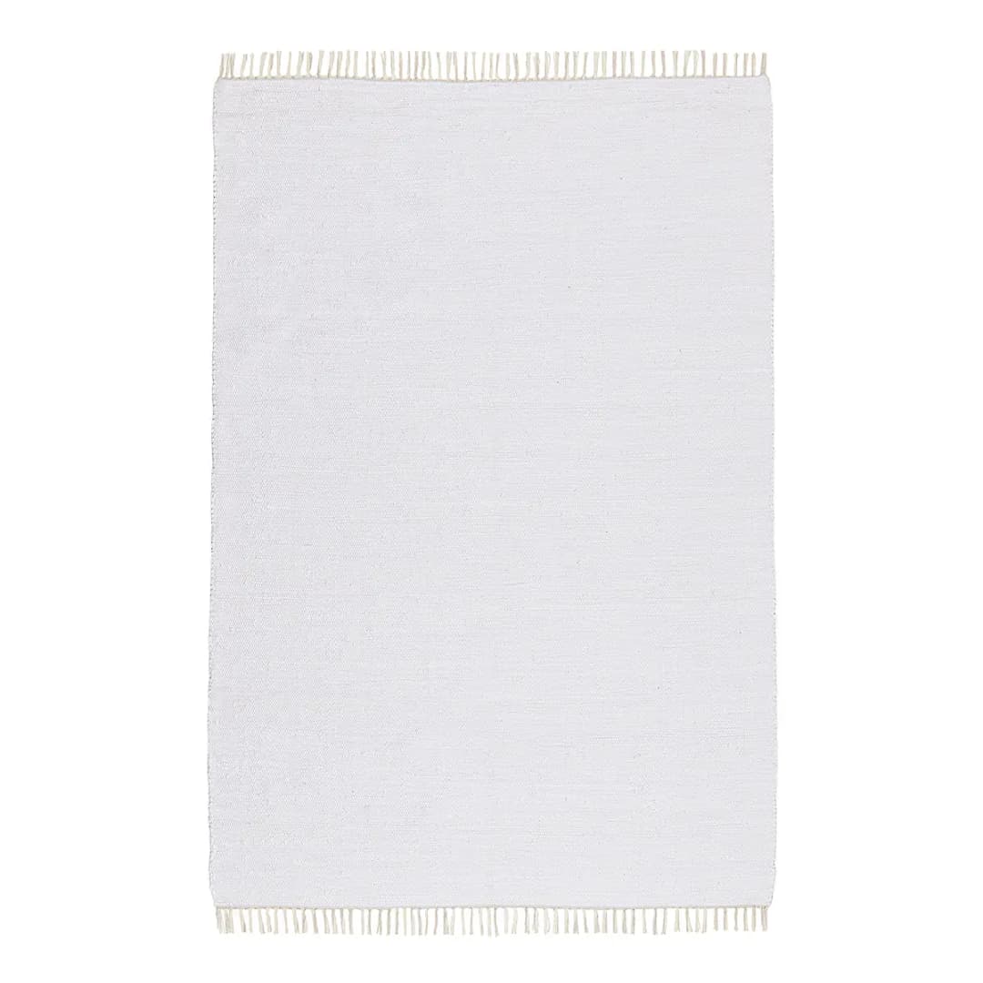 Teppich Happy Cotton Weiß/Weiß 60 x 120cm | Weiß