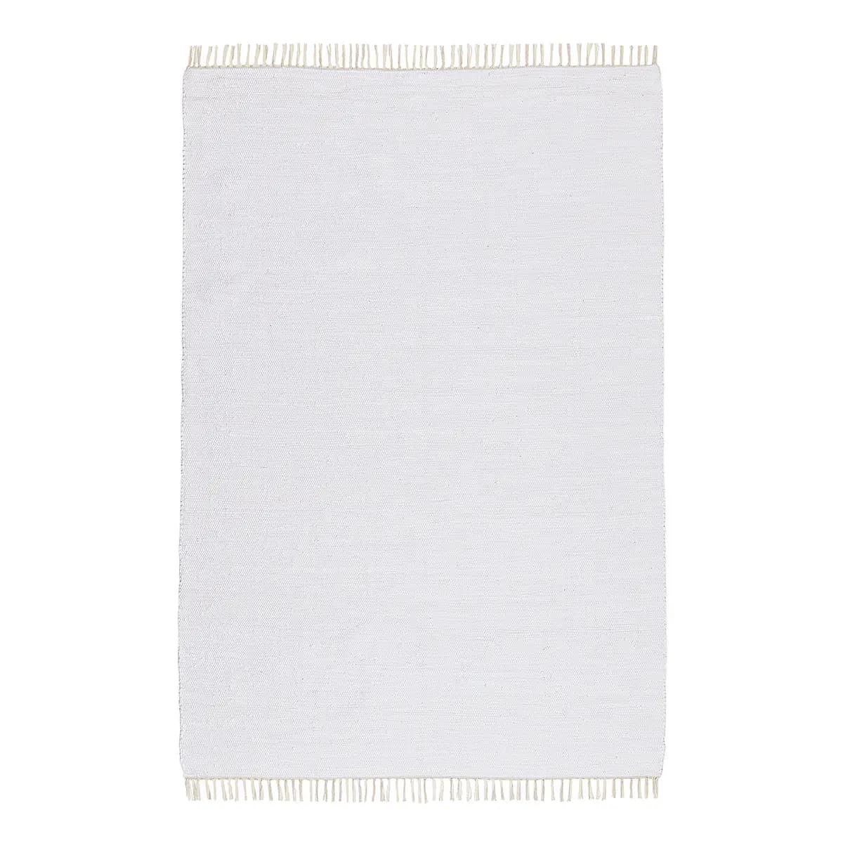 Teppich Happy Cotton Weiß/Weiß 60 x 120cm | Weiß