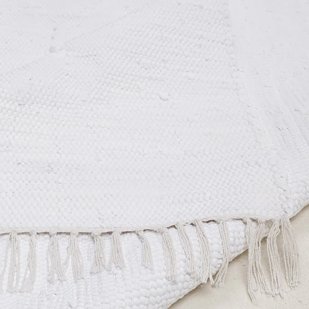 Teppich Happy Cotton Weiß/Weiß 60 x 120cm | Weiß