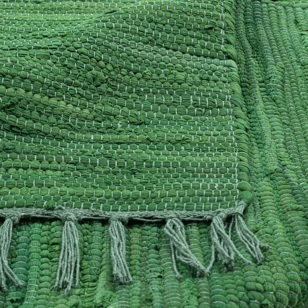 Teppich Happy Cotton Grün/Dunkelgrün | Grün