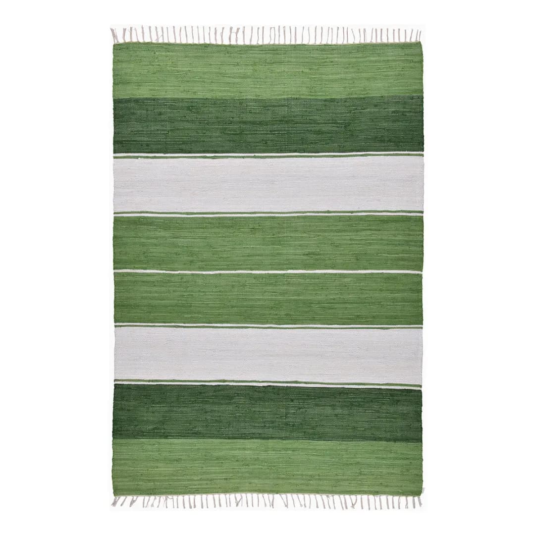 Baumwollteppich Happy Design Grün/Grün 120 x 180cm | Grün