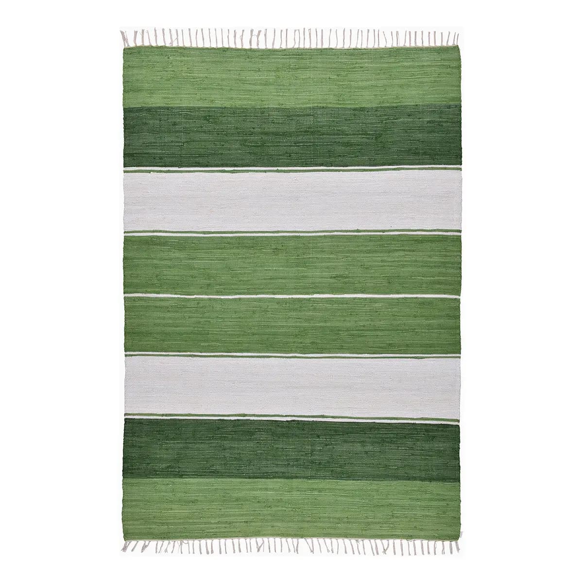 Baumwollteppich Happy Design Grün/Grün 120 x 180cm | Grün