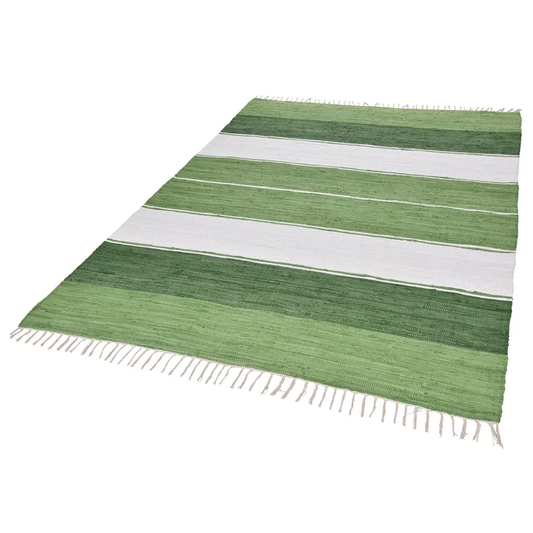 Baumwollteppich Happy Design Grün/Grün 120 x 180cm | Grün