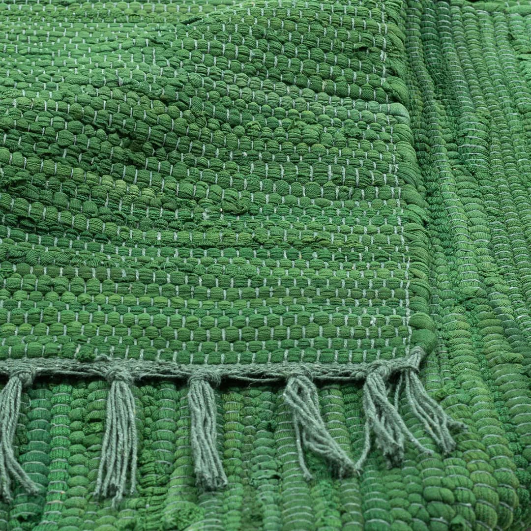 Teppich Happy Cotton Grün/Dunkelgrün 60 x 120cm | Grün