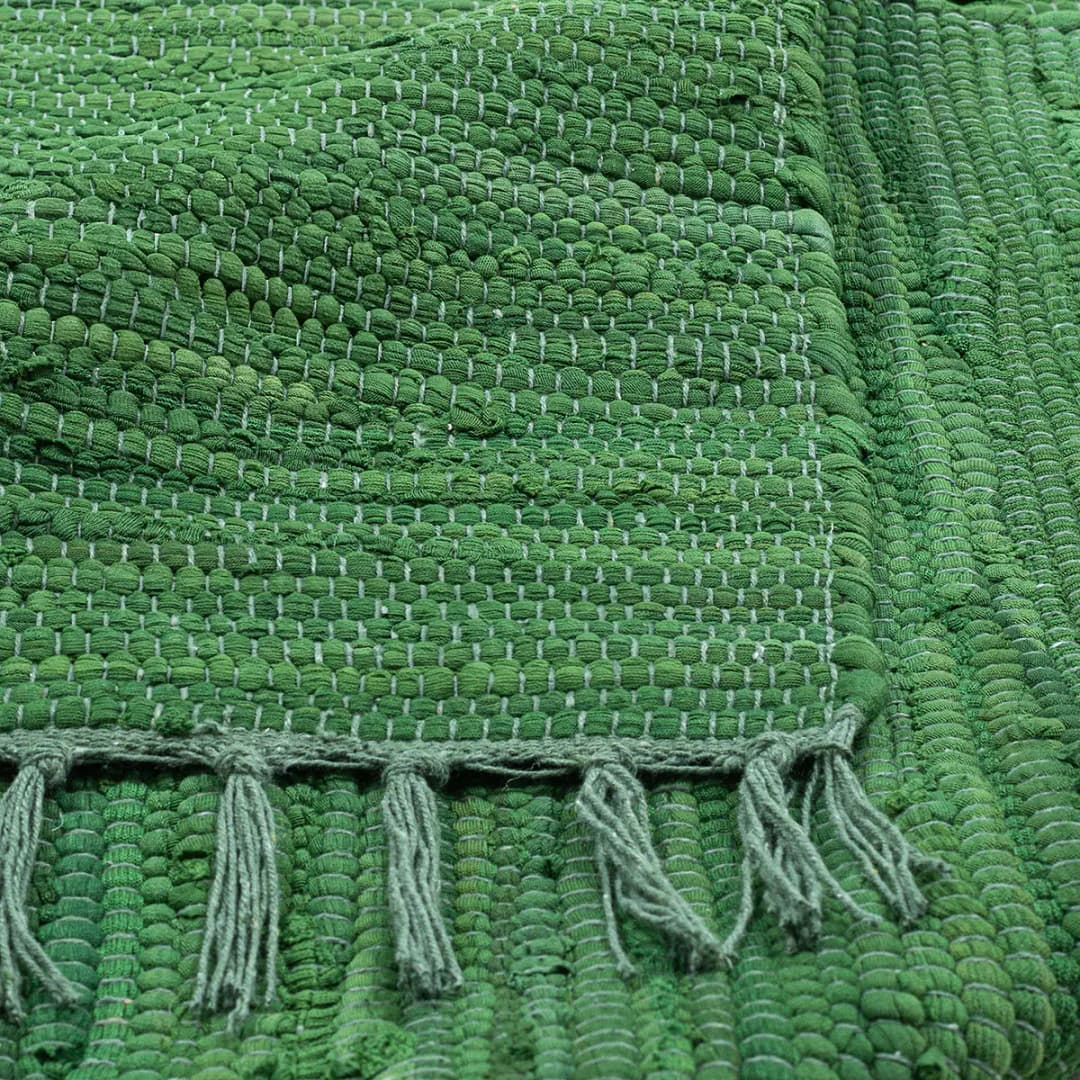 Teppich Happy Cotton Grün/Dunkelgrün 40 x 60cm | Grün