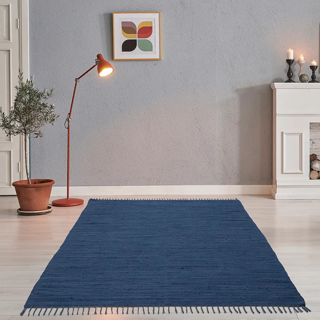 Teppich Happy Cotton Blau/Blau 120 x 180cm | Blau