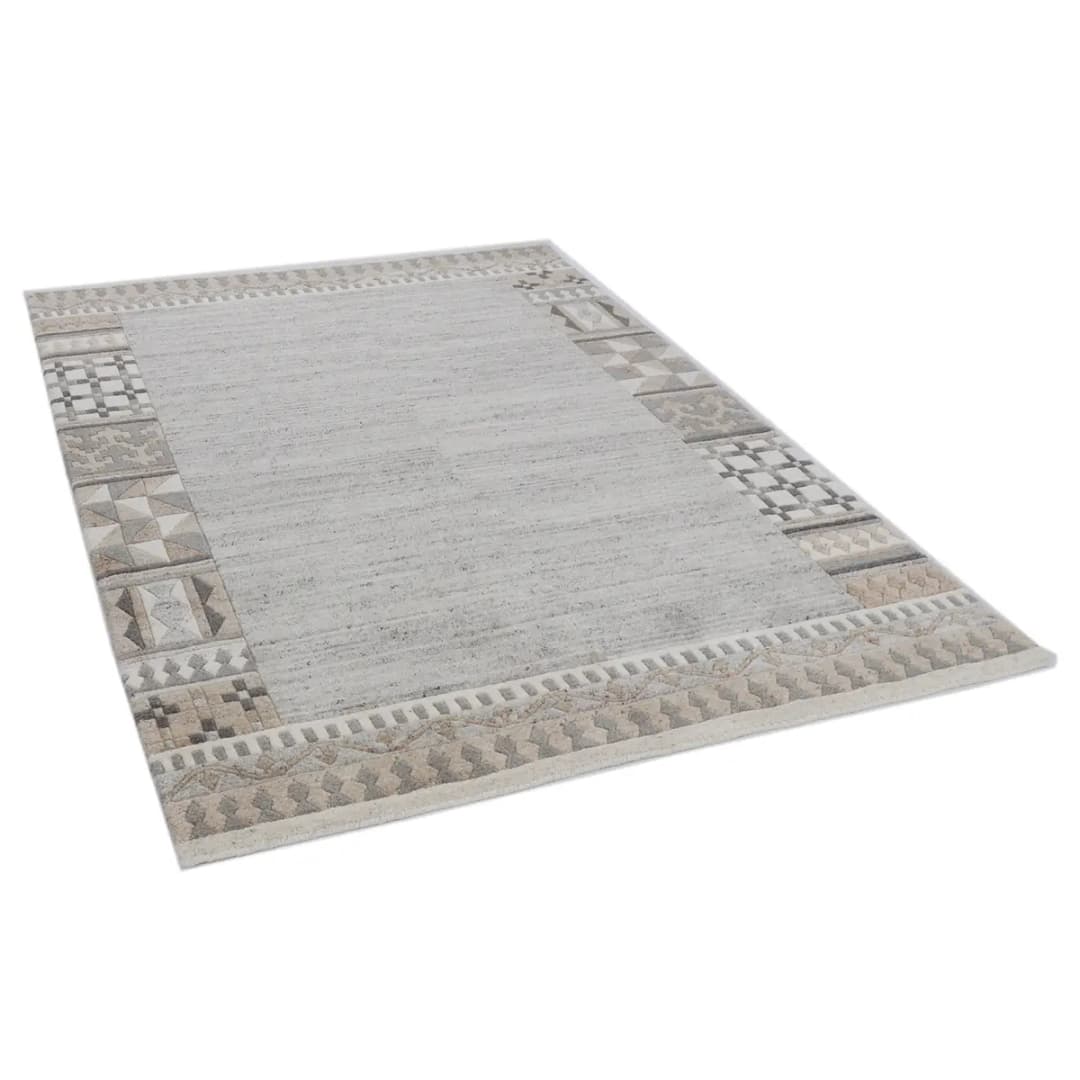 Wollteppich Nakarta 6030 Grau/Grau 60 x 90cm Wolle | Grau