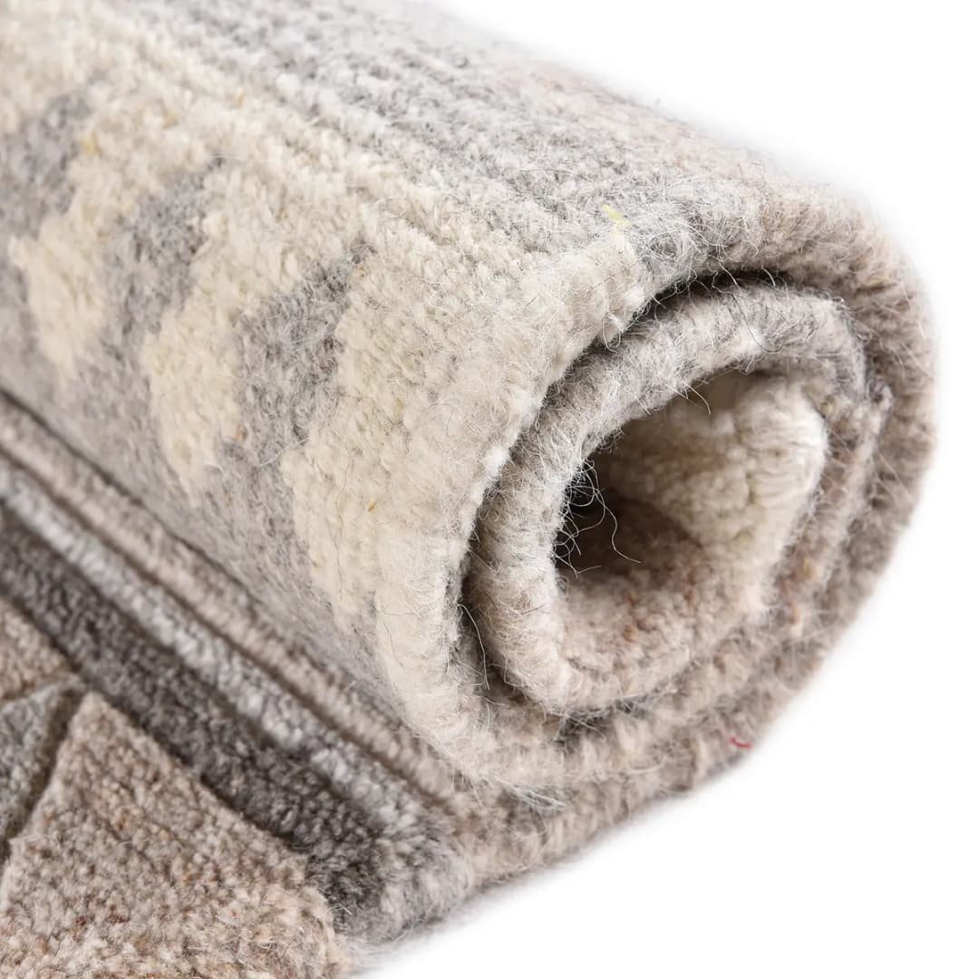 Wollteppich Nakarta 6030 Beige/Beige 70 x 140cm Wolle | Beige