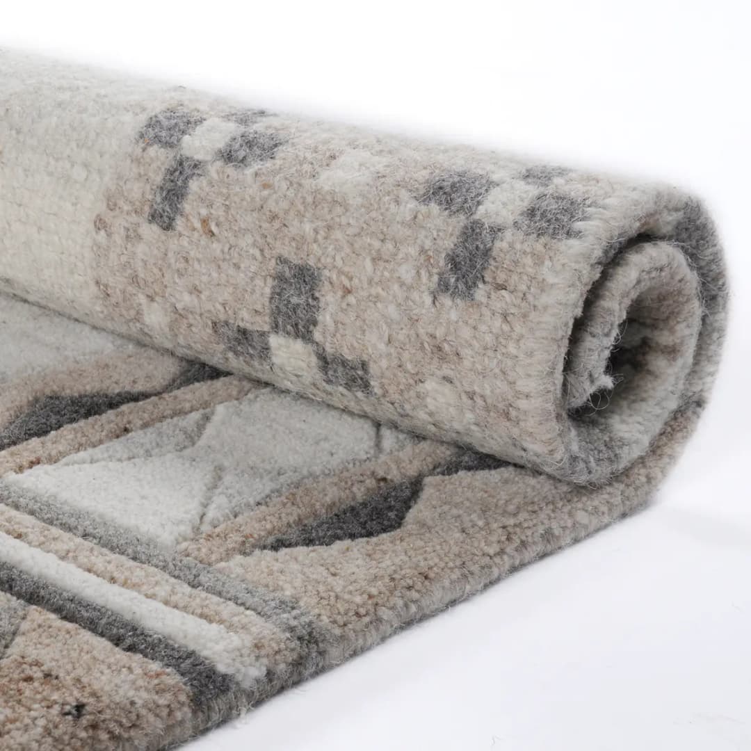 Wollteppich Royal Natur 6030 Beige/Beige 90 x 160cm | Beige