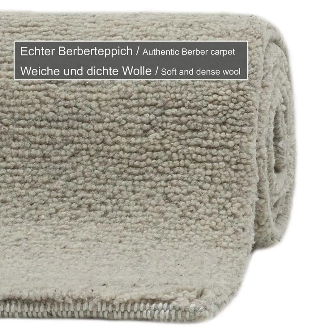 Wollteppich Hadj Grau/Sand 170 x 240cm | Grau