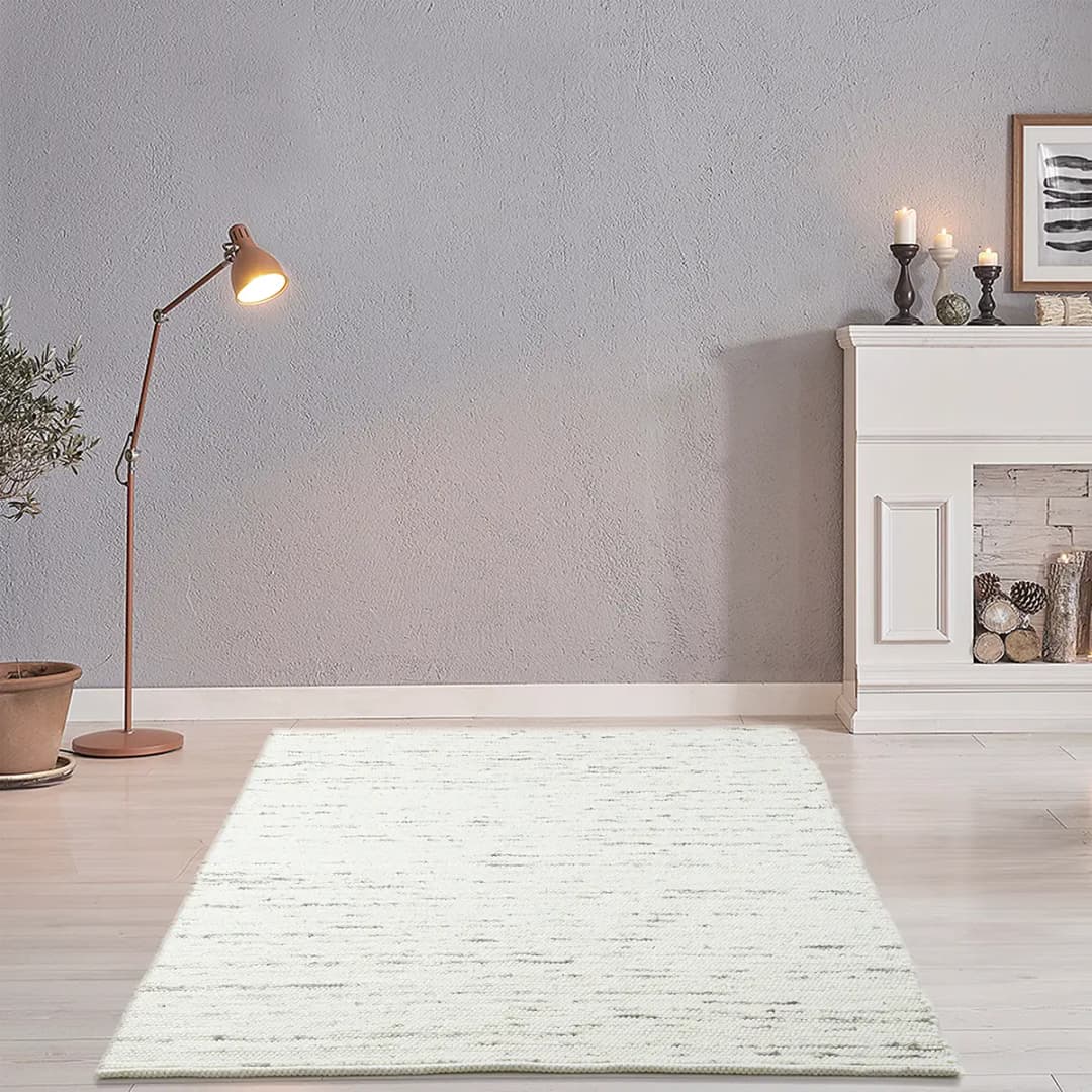 Wollteppich Alm-Glück Grau/Lichtgrau 120 x 180cm Wolle | Grau