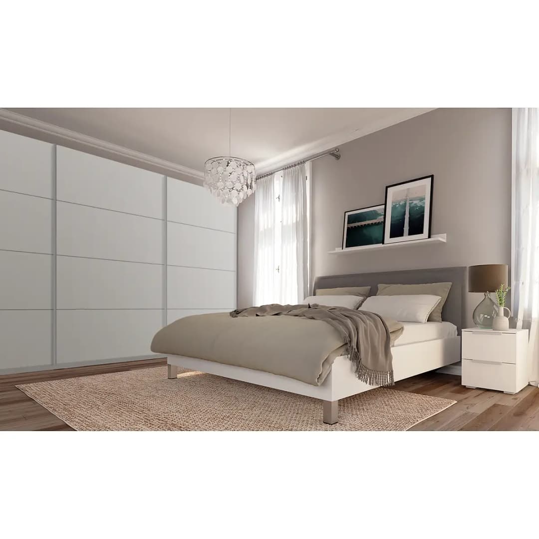 Schwebetürenschrank pure 360 x 236cm Grau/Seidengrau | Grau