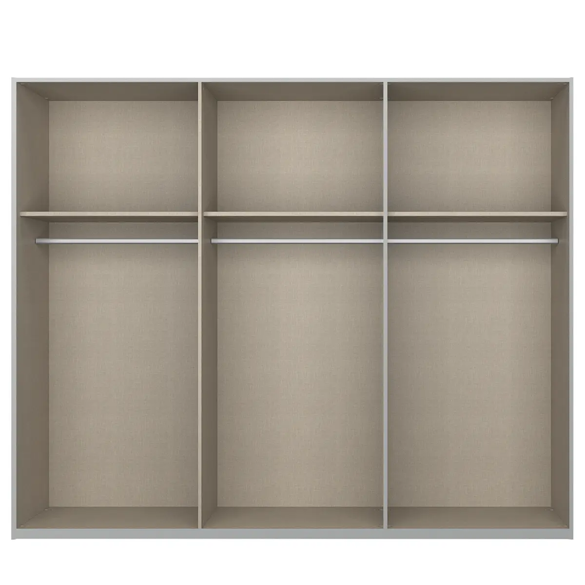 Schwebetürenschrank reflect | Grau