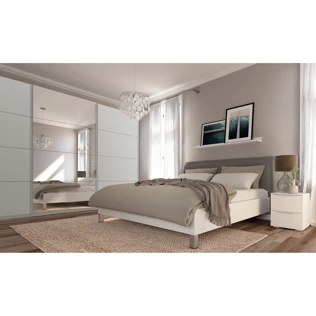 Schwebetürenschrank pure reflect | Grau