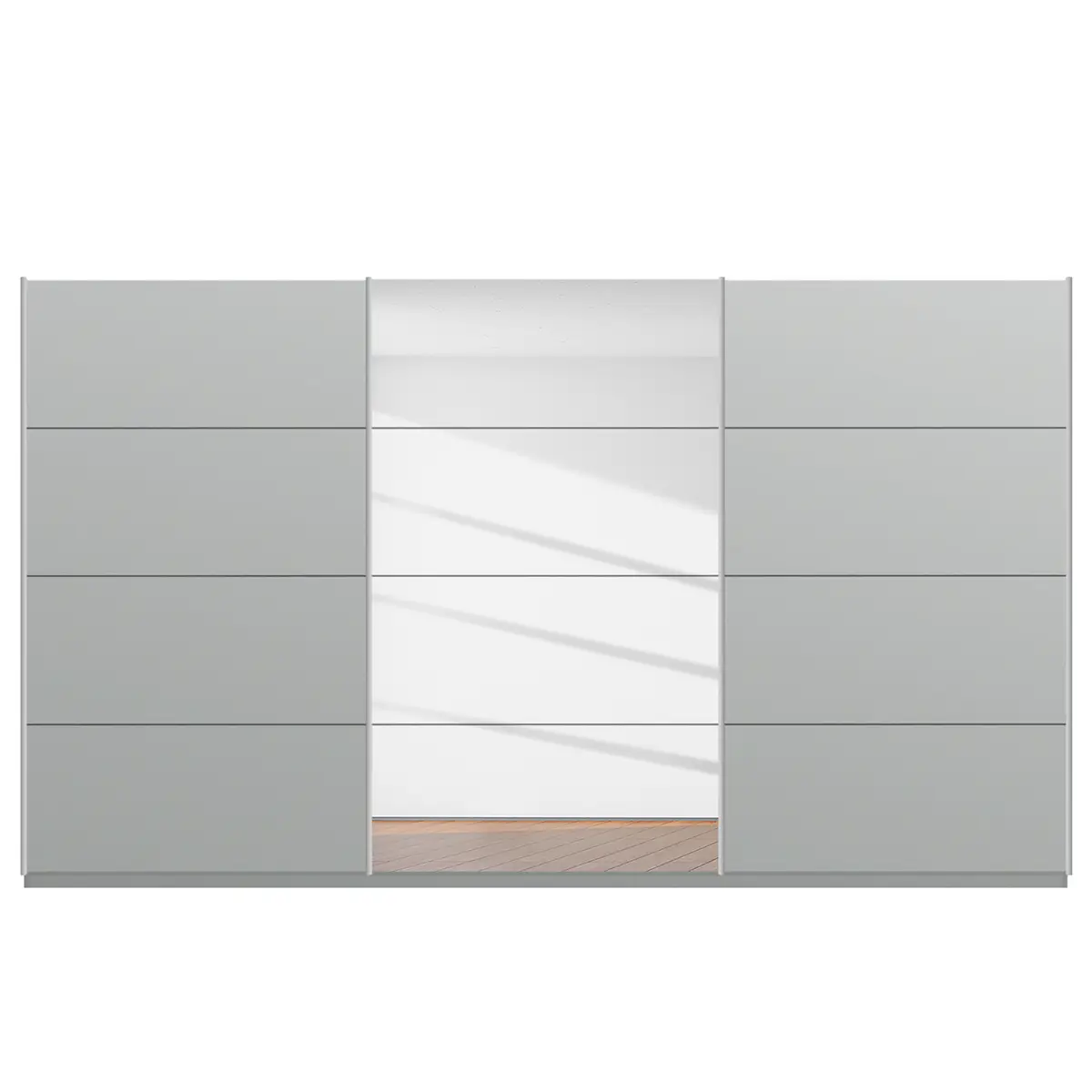 Schwebetürenschrank pure reflect | Grau