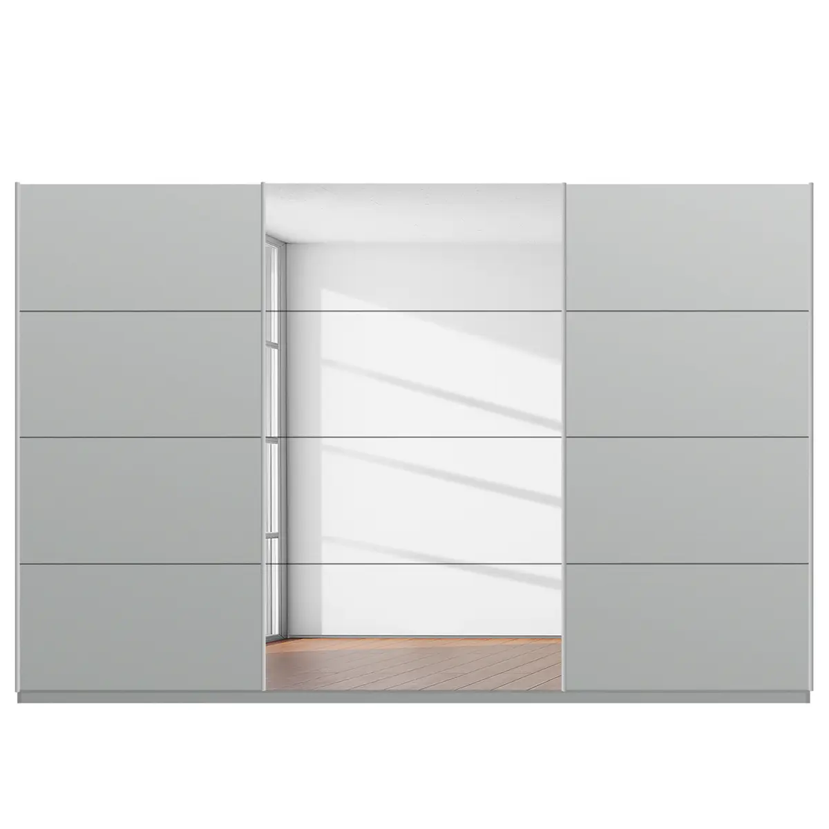 Schwebetürenschrank pure reflect | Grau