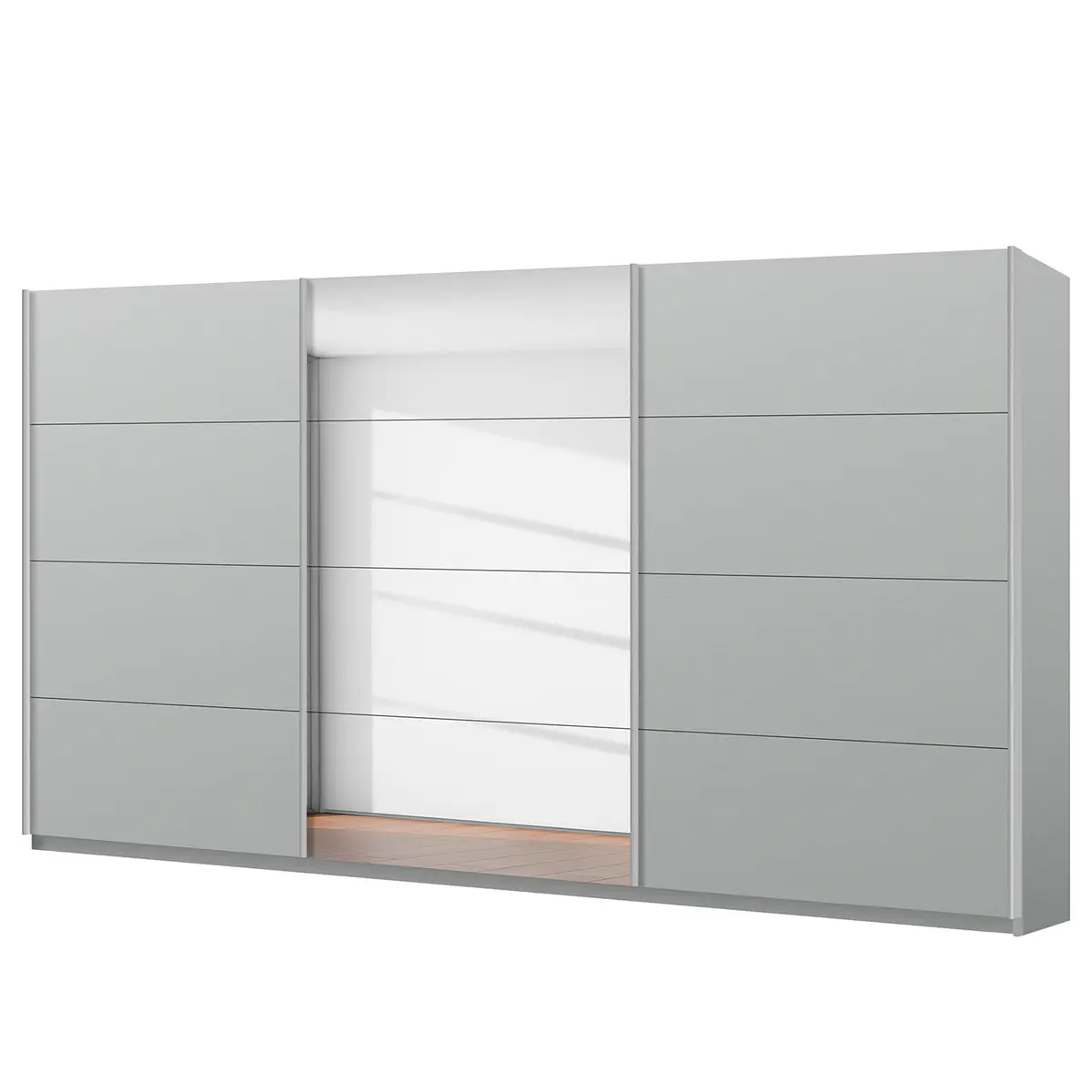 Schwebetürenschrank pure reflect | Grau