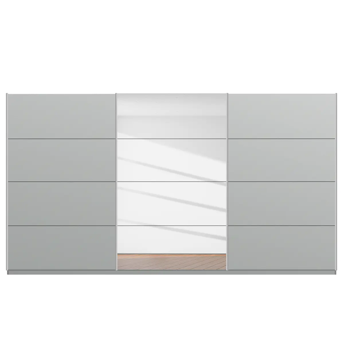 Schwebetürenschrank pure reflect | Grau