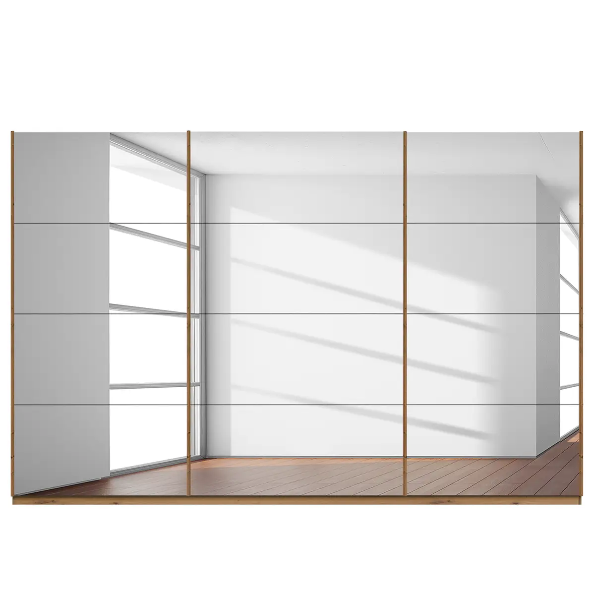 Schwebetürenschrank reflect | Braun