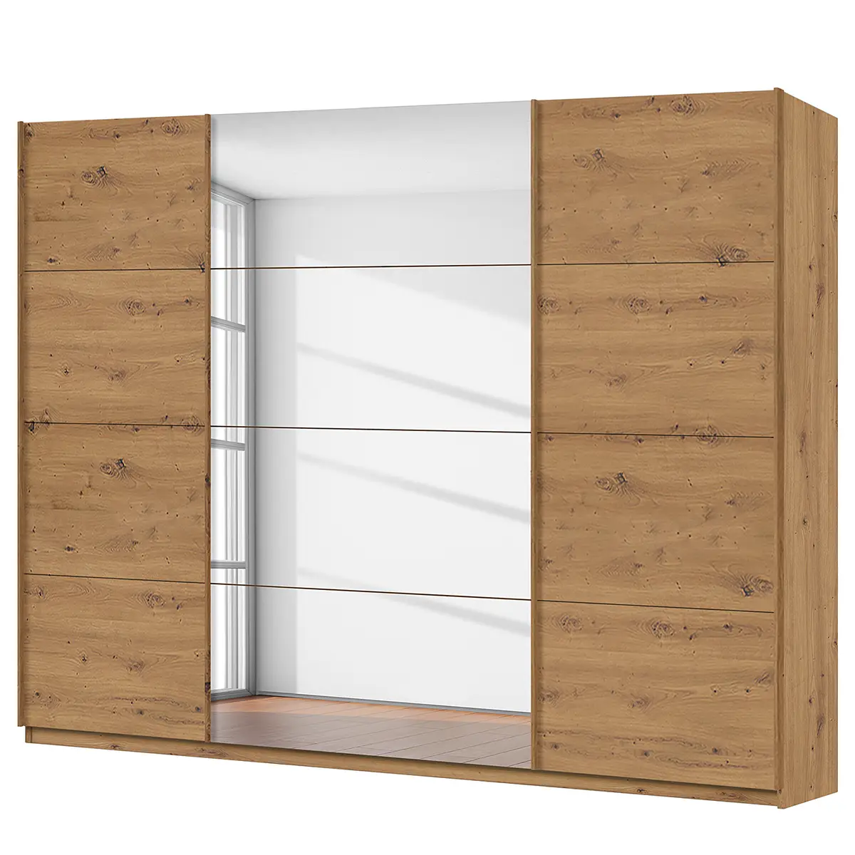 Schwebetürenschrank pure reflect | Braun