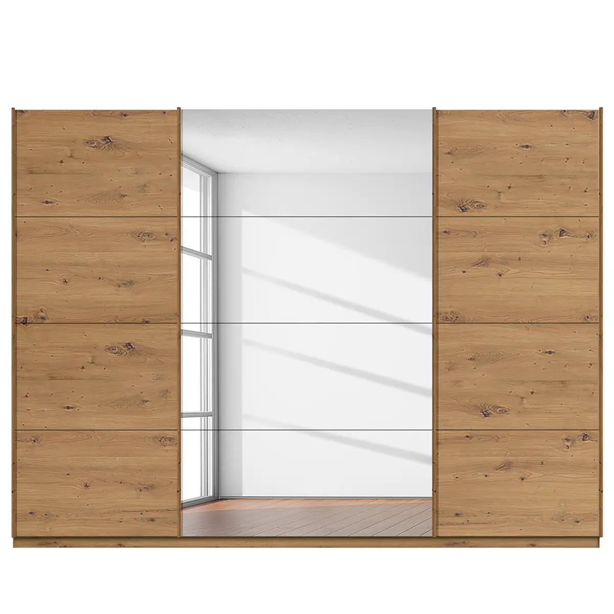 Schwebetürenschrank pure reflect | Braun