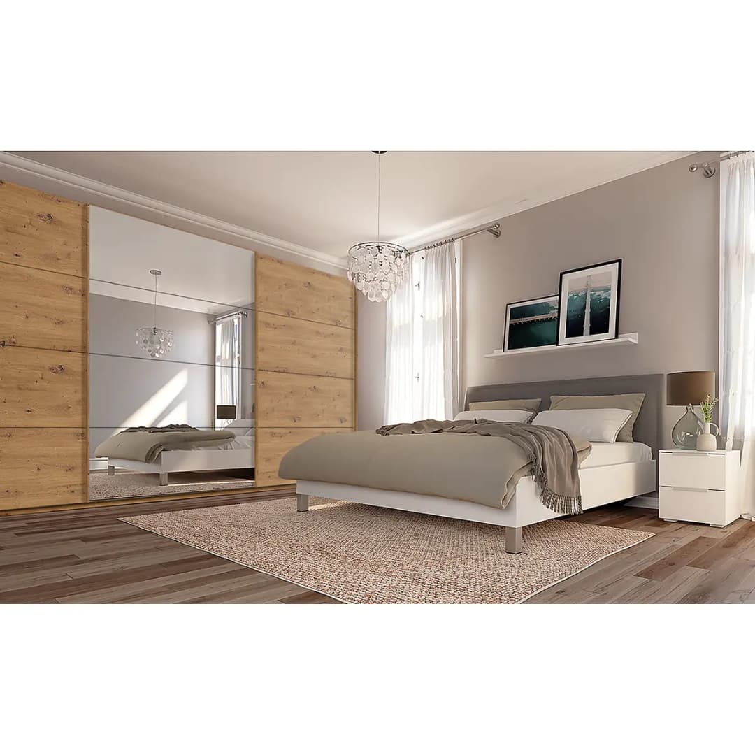 Schwebetürenschrank pure reflect | Braun