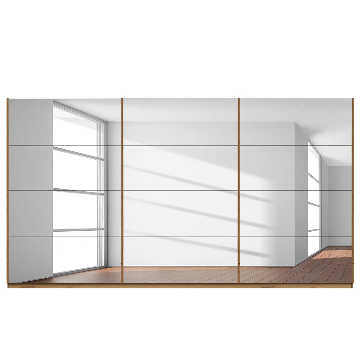 Schwebetürenschrank reflect | Braun