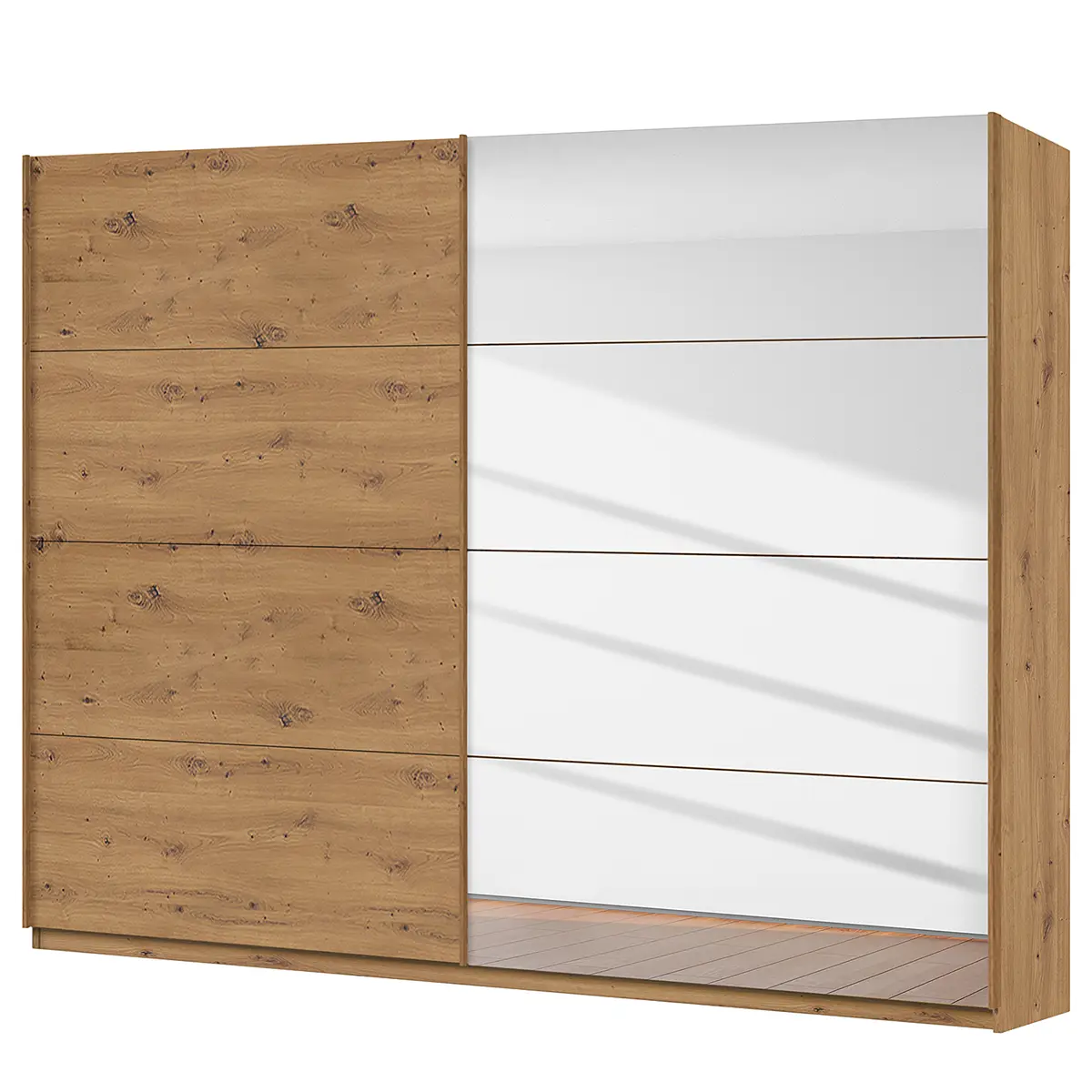 Schwebetürenschrank pure reflect | Braun
