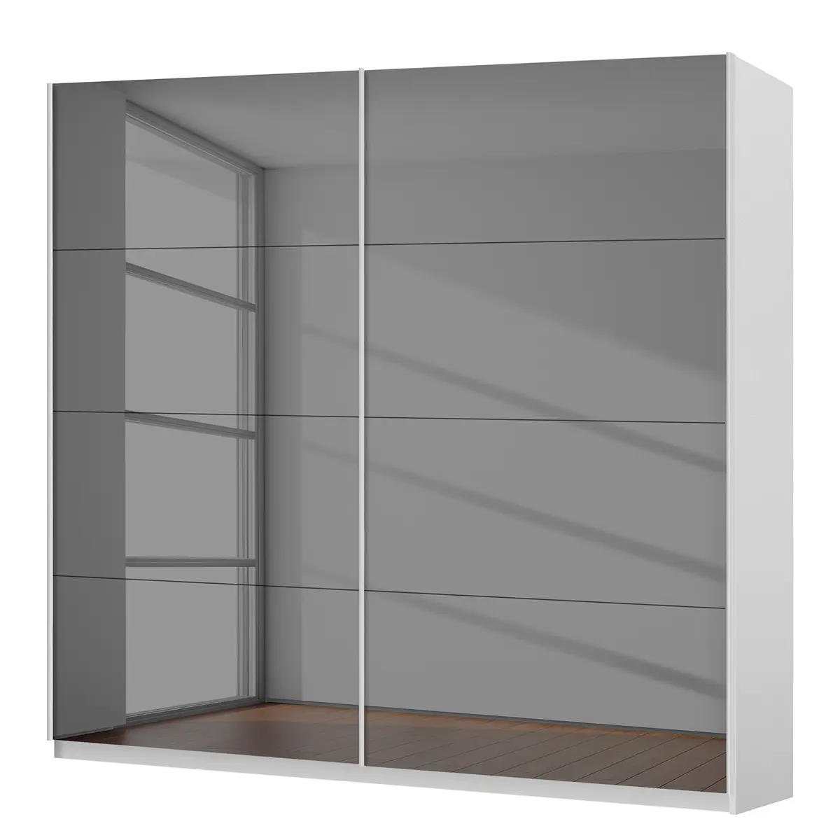Schwebetürenschrank reflect+ | Weiß