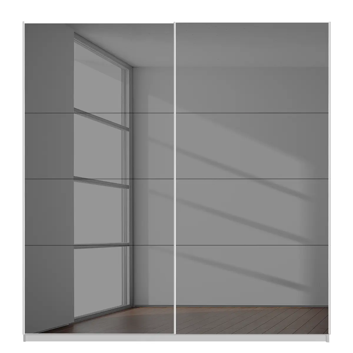 Schwebetürenschrank reflect+ | Weiß